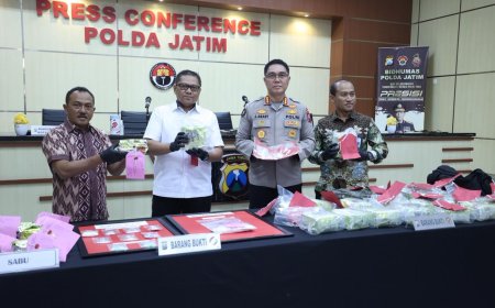 Pengungkapan Besar Narkoba, Polda Jawa Timur Sita Puluhan Kilo Sabu
