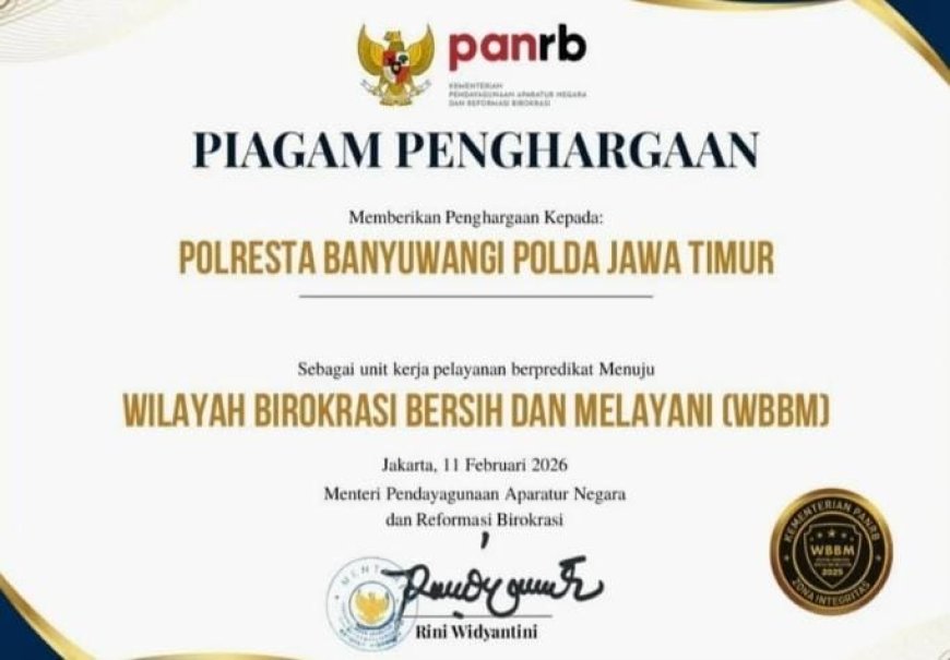 Polresta Banyuwangi Ukir Capaian Zona Integritas Menuju WBBM