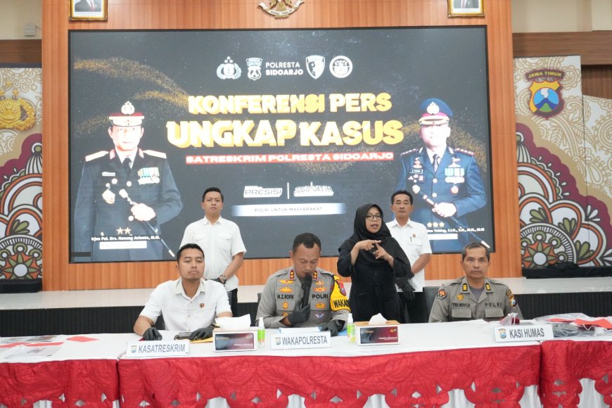 Polresta Sidoarjo Ringkus Tiga Tersangka Penipuan Berkedok Minta Bantuan