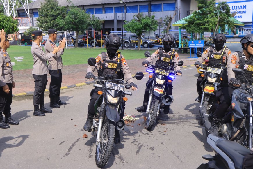 Perkuat Harkamtibmas, Polres Madiun Gelar Launching Patroli SIKAT