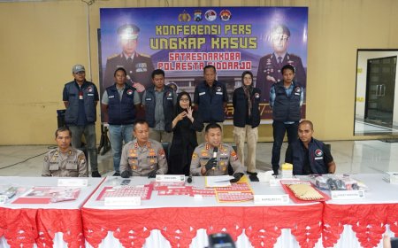 19 Perkara Narkoba Diungkap, Polresta Sidoarjo Selamatkan 4.000 Jiwa