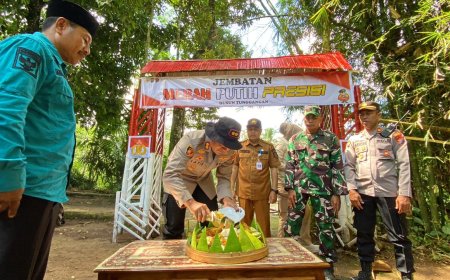 Polres Probolinggo Bangun Jembatan Merah Putih Presisi Hubungkan Tiris-Andungsari