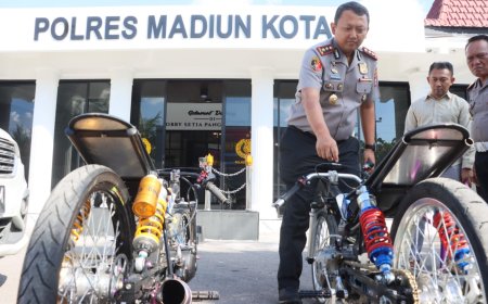 Polres Madiun Kota Gagalkan Balap Liar di Jiwan