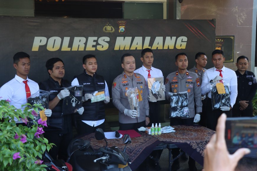 Dua Pemuda Pembawa Sajam Diamankan saat Operasi Kepolisian di Malang